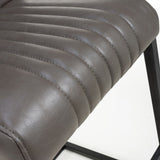 Shankar grey faux leather cantilever bar stool 2 pack (British brand)