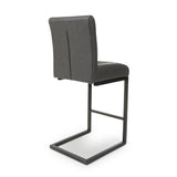 Shankar grey faux leather cantilever bar stool 2 pack (British brand)