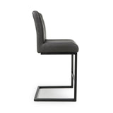 Shankar grey faux leather cantilever bar stool 2 pack (British brand)