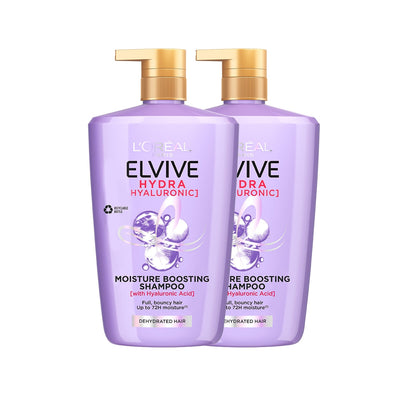 شامبو L'Oreal Elvive Hydra Hyaluronic لتعزيز الرطوبة 2 × 1 لتر