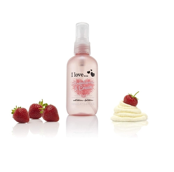 I Love Strawberries & Cream body spritzer 100ml (British brand)