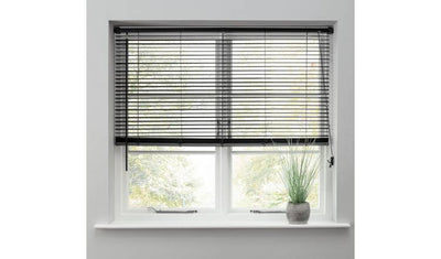 Argos Argos Home Plastic Jet Black Venetian Blind - 120cm- Buy online at McGrocer