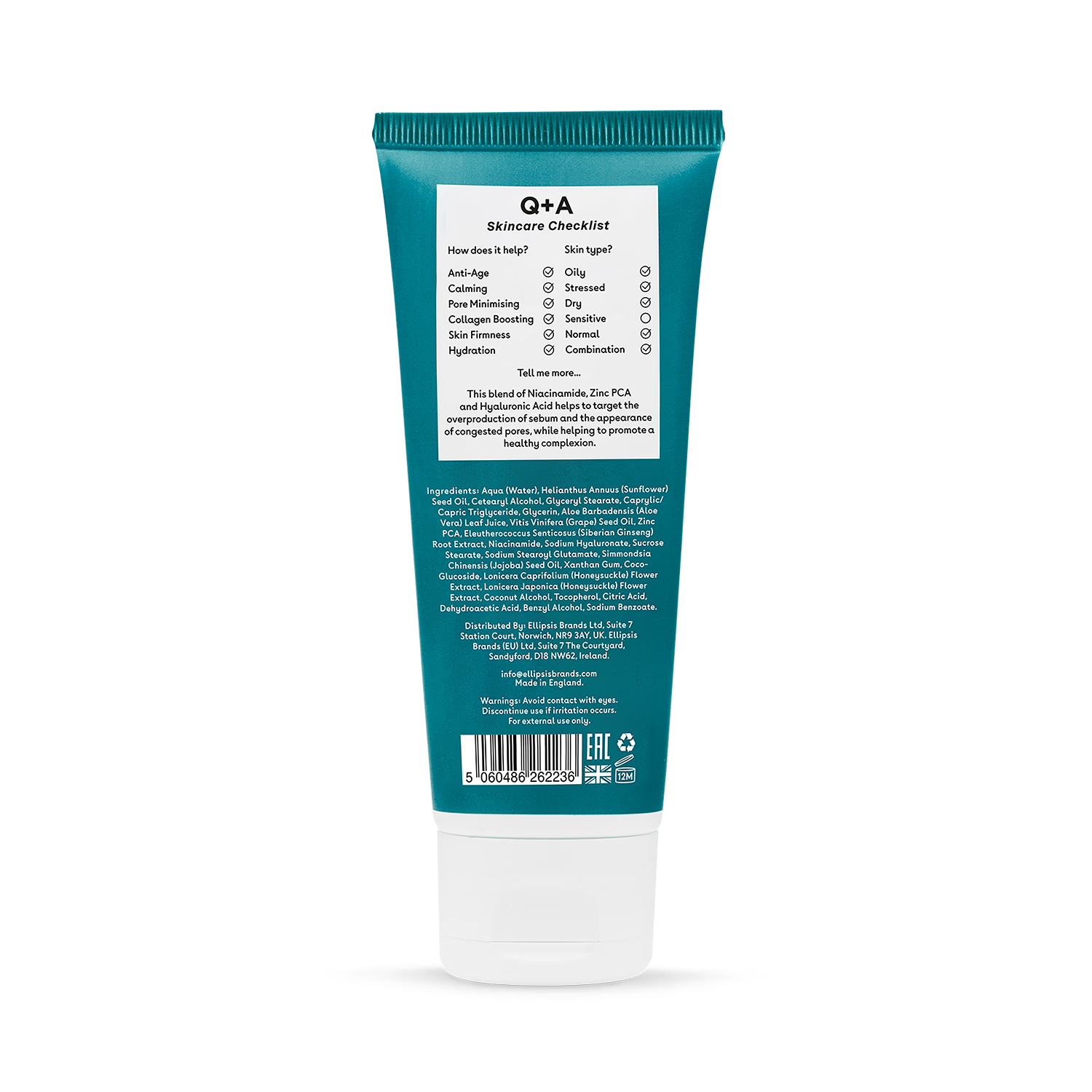 Q+A Zinc PCA Daily Moisturiser 75ml