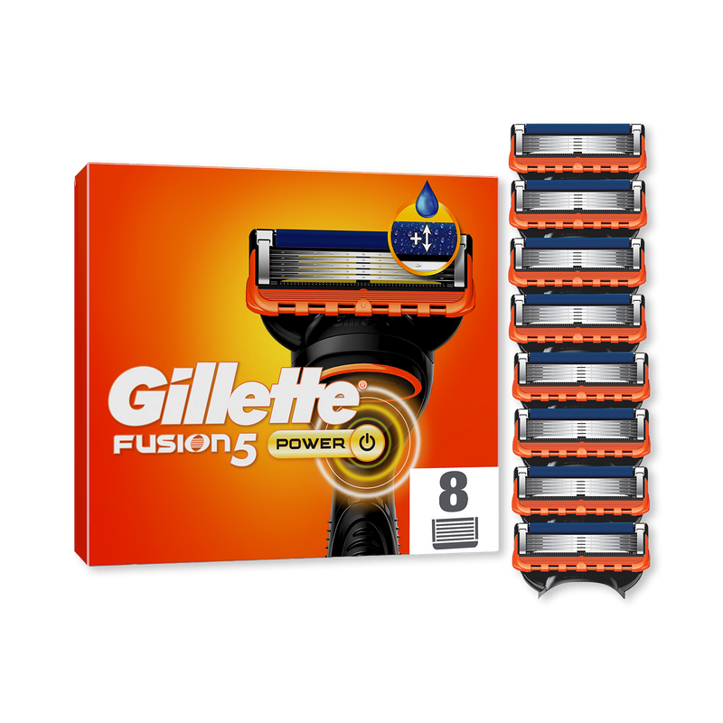 Gillette Fusion5 Power blade refill pack of 8, UK version
