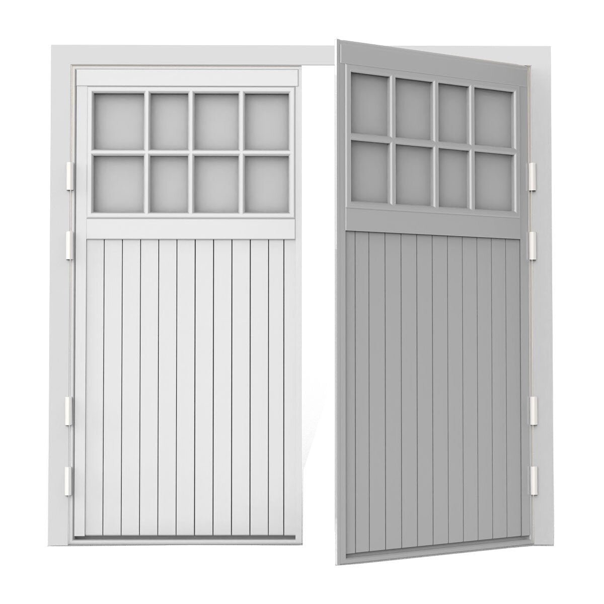 Cardale white side hinge garage door, British product