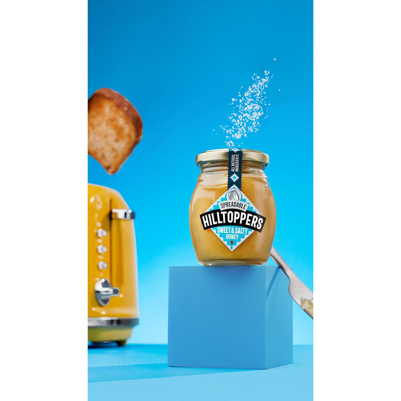 Hilltoppers spreadable sweet and salty honey 225g, UK version
