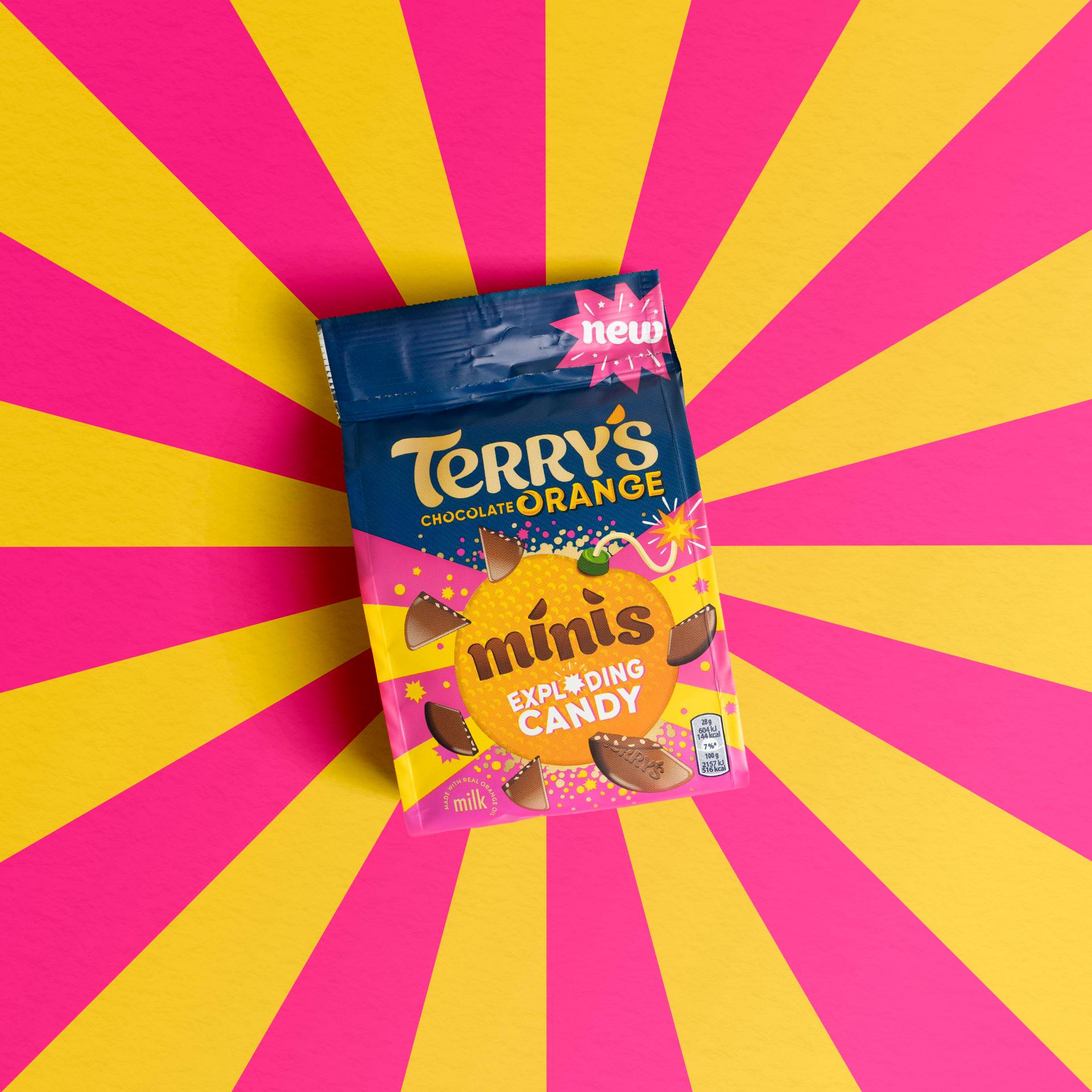 Terry's Chocolate Orange Exploding Candy Minis 105g (British brand)