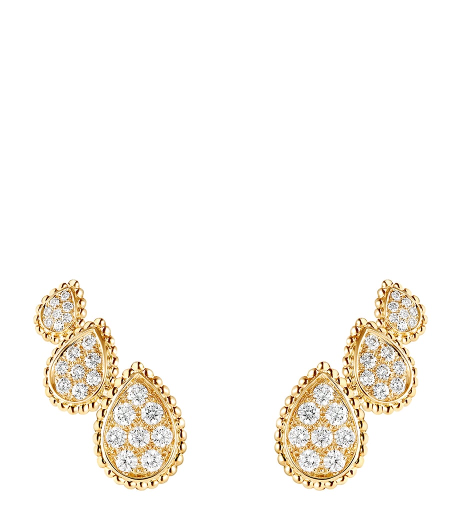 Boucheron Serpent Bohème yellow gold diamond earrings (British brand)