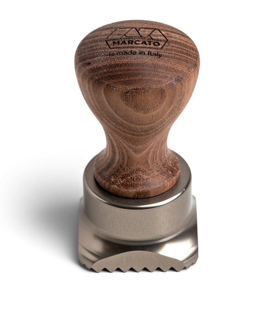 Square Ravioli Stamp 4.5cm Aluminium and Walnut Wood