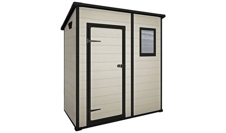 Keter Manor Pent Brown garden storage shed 6 x 4ft, UK version