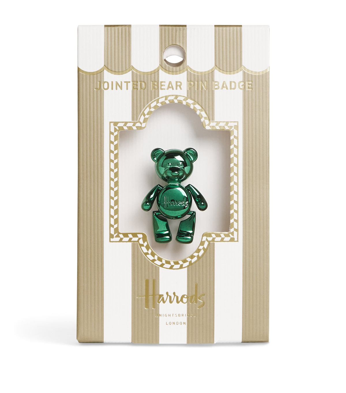 Harrods jointed bear pin badge, UK version