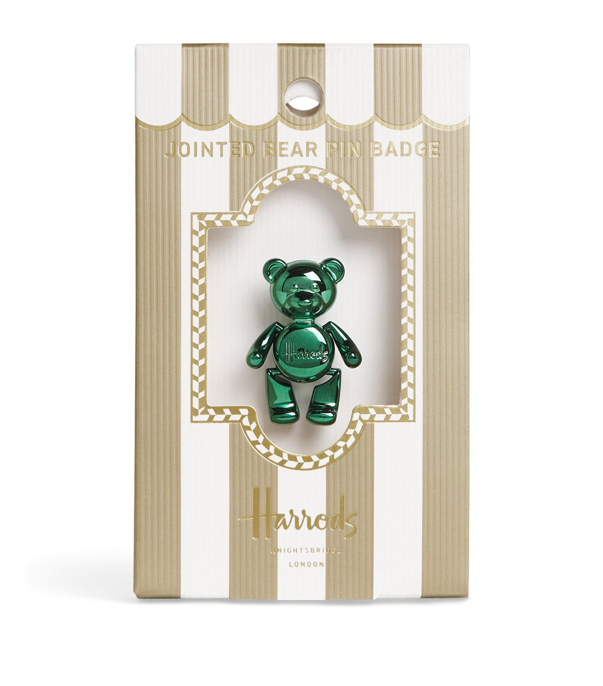 Harrods jointed bear pin badge, UK version