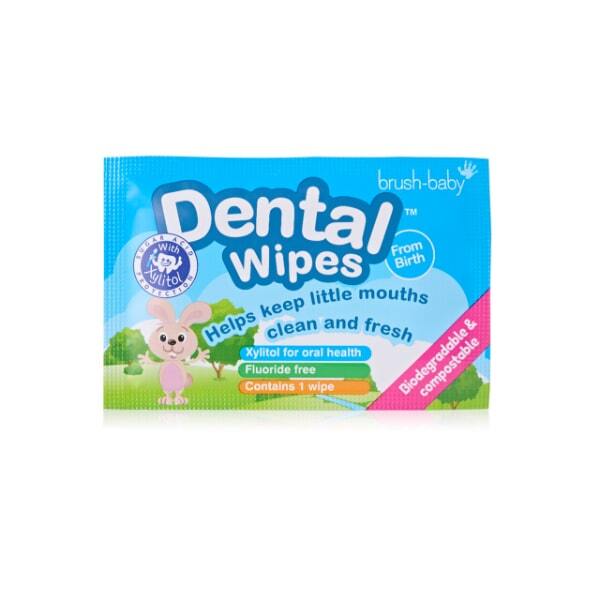 Brush Baby dental wipes for babies 28 wipes, UK version