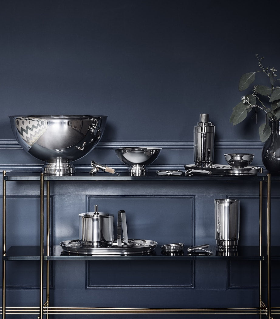 Georg Jensen Manhattan oval stainless steel tray (British brand)