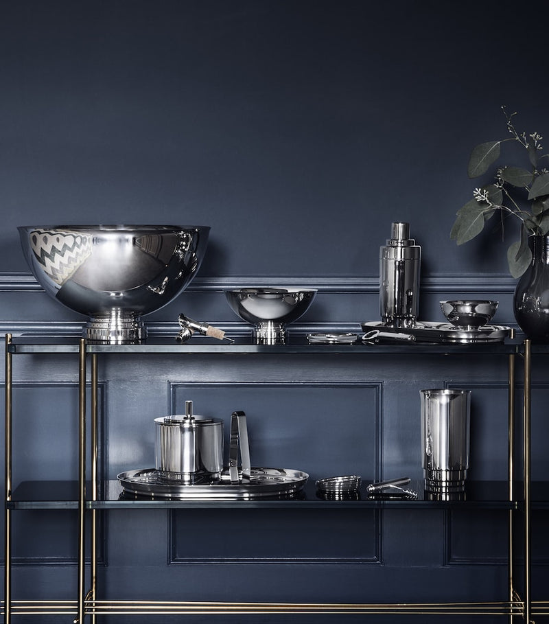 Georg Jensen Manhattan oval stainless steel tray (British brand)