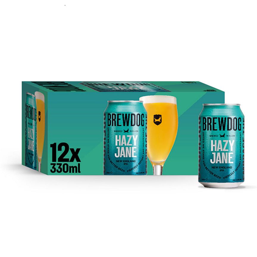 BrewDog Hazy Jane New England IPA 12 Pack Beer & Cider ASDA   