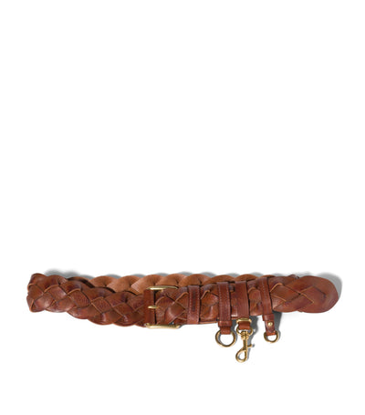 Harrods Miu Miu Woven Leather Belt- Buy online at McGrocer