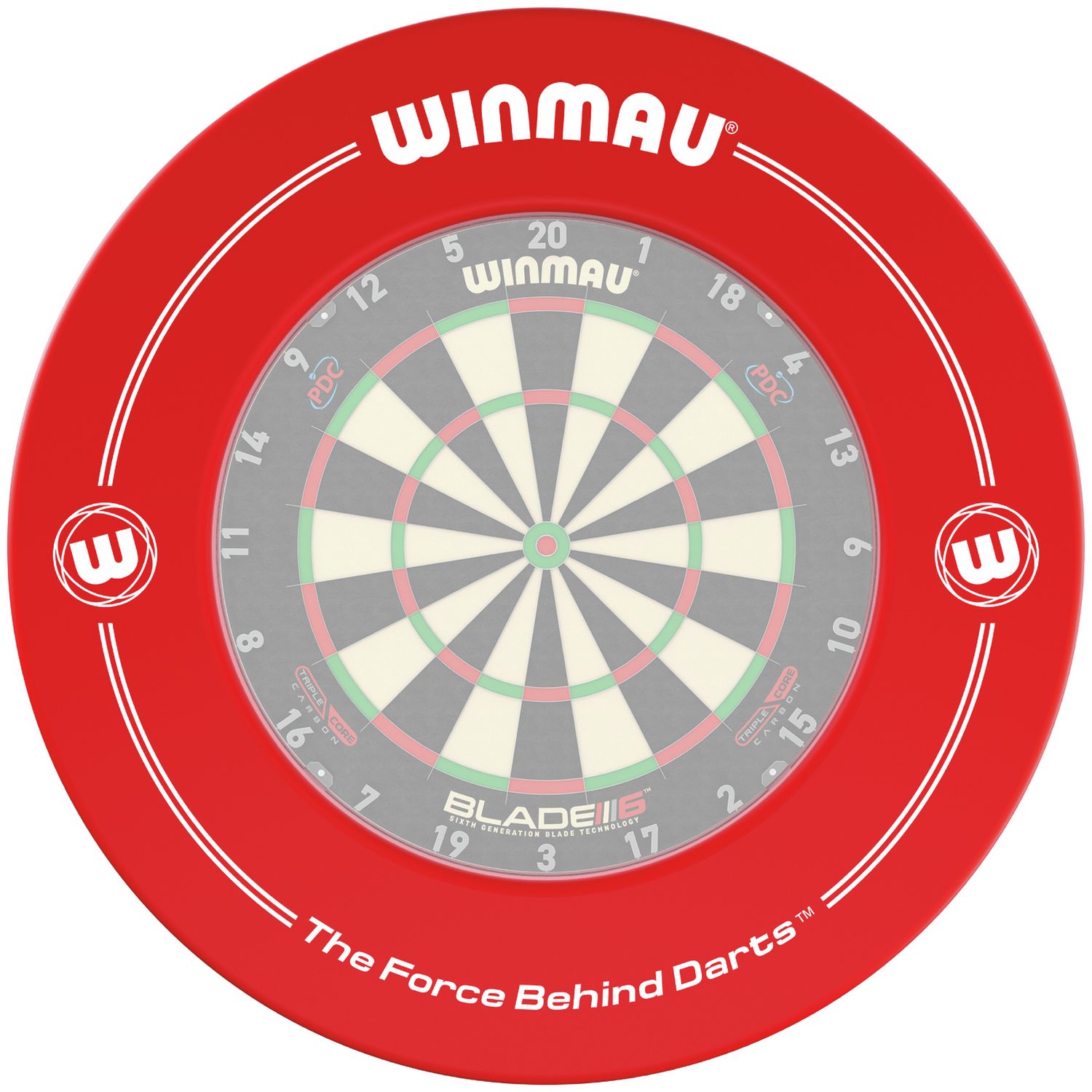 Winmau red dartboard surround 75cm x 75cm x 6cm (British brand)