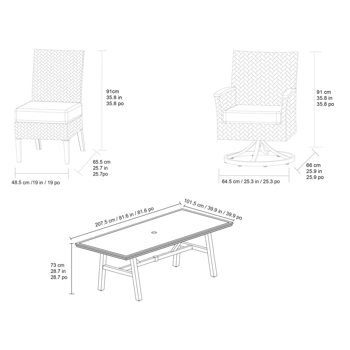 SunVilla Vineyard 7 Piece Wicker Dining Set + Cover GOODS Costco UK