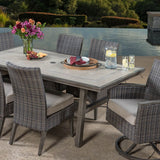 SunVilla Vineyard 7 Piece Wicker Dining Set + Cover GOODS Costco UK