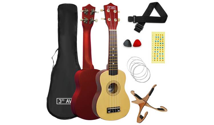 3rd Avenue Soprano Ukulele Natural 21-Inch - British product