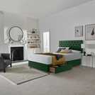 Silentnight kingsize divan bed set in green (British brand)