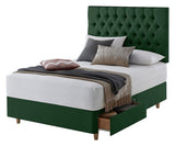 Silentnight kingsize divan bed set in green (British brand)