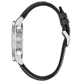 Citizen Eco-Drive black leather strap watch 44mm, UK version