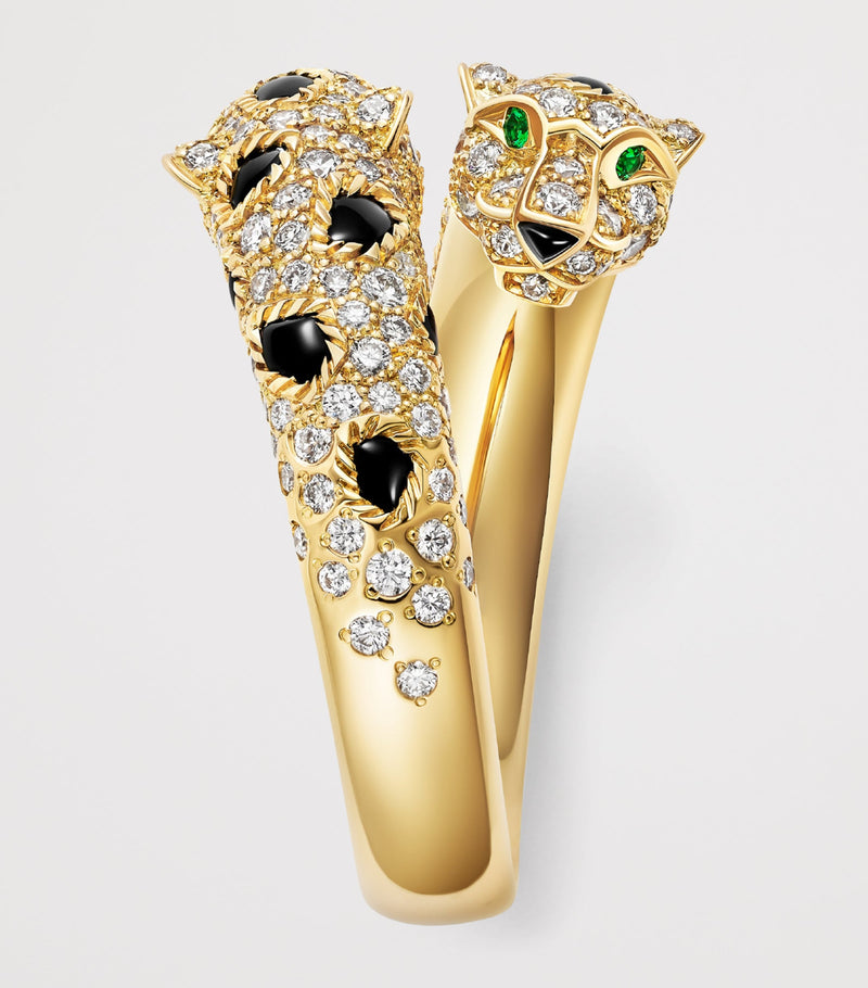Cartier Panthère de Cartier ring yellow gold diamonds emerald onyx (British brand)