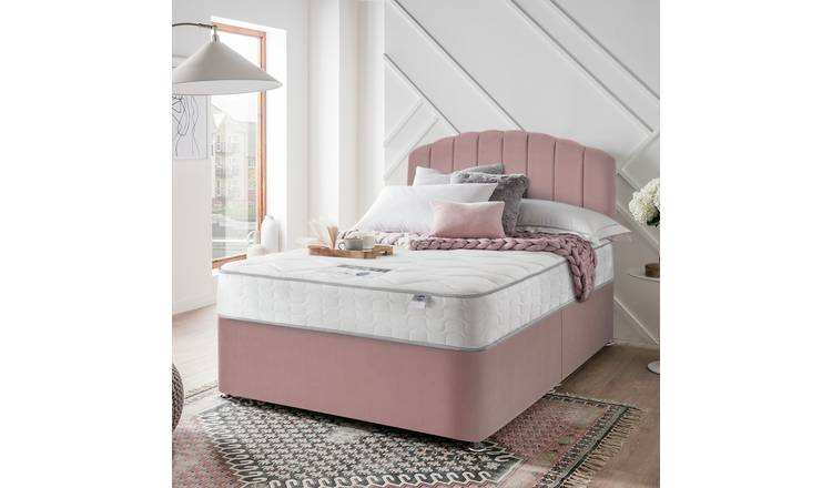 Silentnight Double Comfort Divan Bed pink (British brand)
