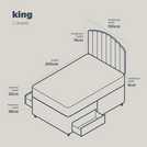 Silentnight Kingsize Divan Bed in Pink (British brand)