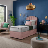 Silentnight Middleton Single Memory Divan Bed in Pink (British brand)