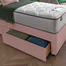 Silentnight Middleton Single Memory Foam Divan Bed with Headboard in Pink (British brand)
