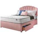 Silentnight Double Memory 2 Drawer Divan Bed Set in Pink (British brand)