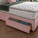 Silentnight double divan bed in pink (British brand)
