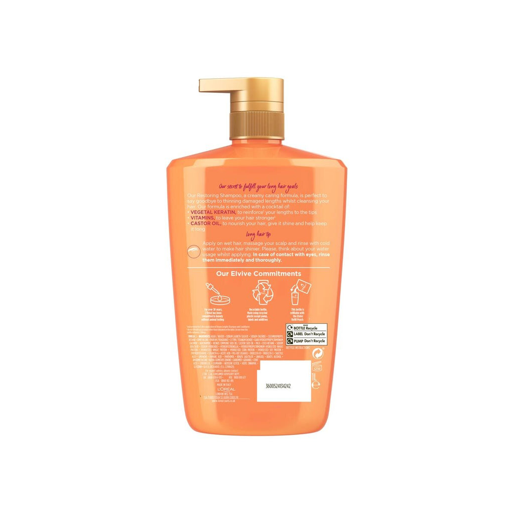 L'oreal Elvive Dream Lengths Shampoo, 2 x 1L