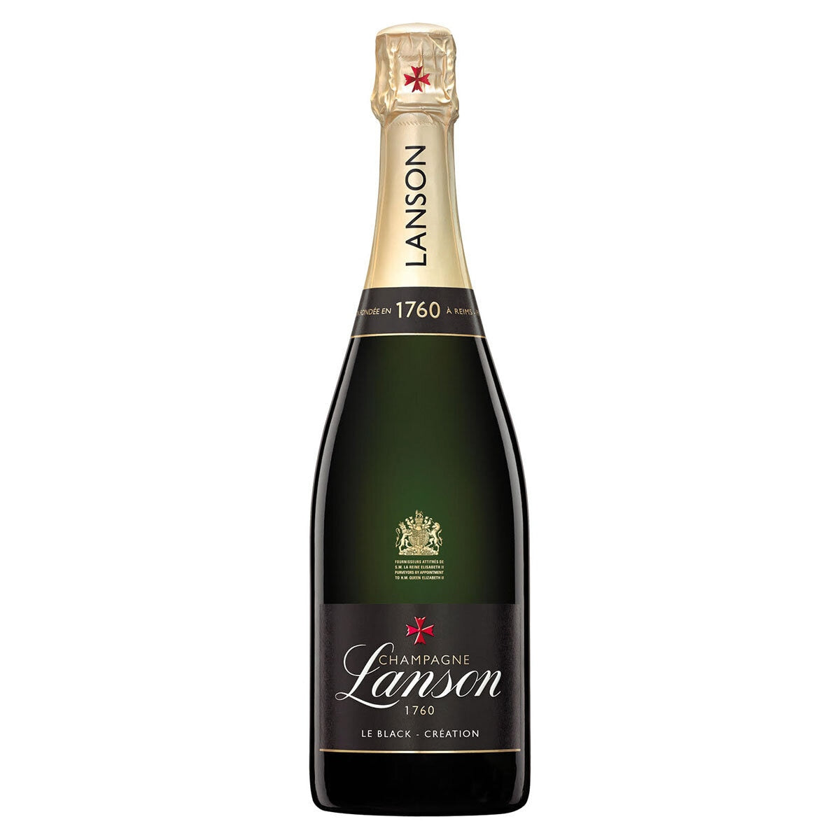 Lanson Black Label Brut NV champagne 75cl, UK version