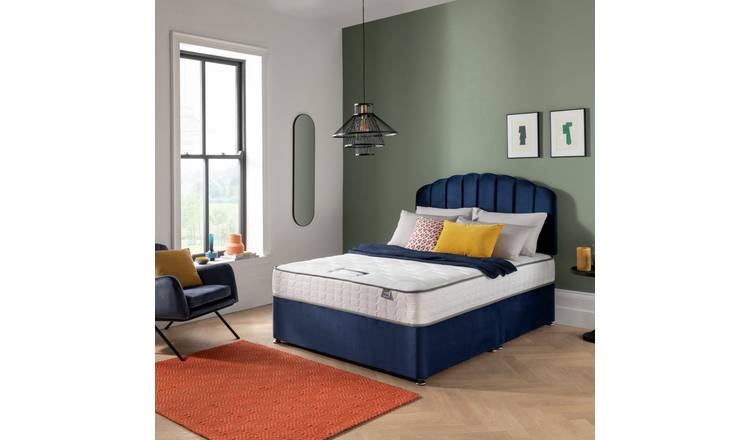 Silentnight Double Divan Bed Blue (British brand)