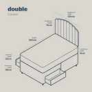 Silentnight Middleton Double 2 Drawer Divan Bed - Blue