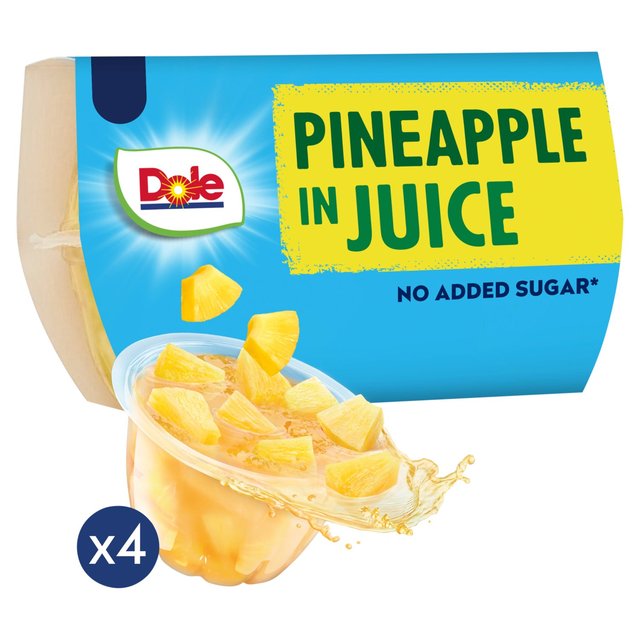 Dole Pineapple In Juice Fruit Pots Multipack    4 x 113g GOODS M&S   