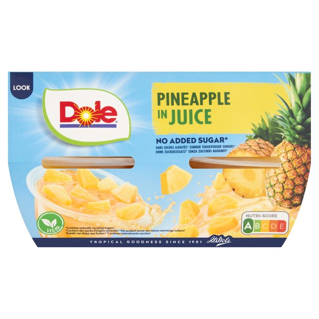 Dole Pineapple In Juice Fruit Pots Multipack    4 x 113g GOODS M&S   