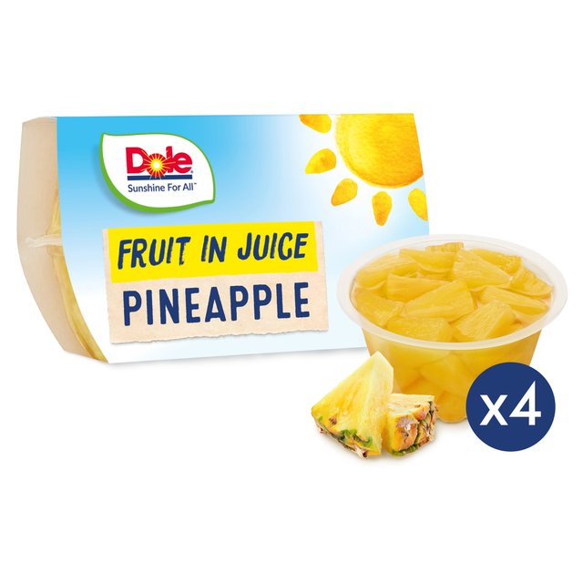 Dole Pineapple In Juice Fruit Pots Multipack    4 x 113g GOODS M&S   