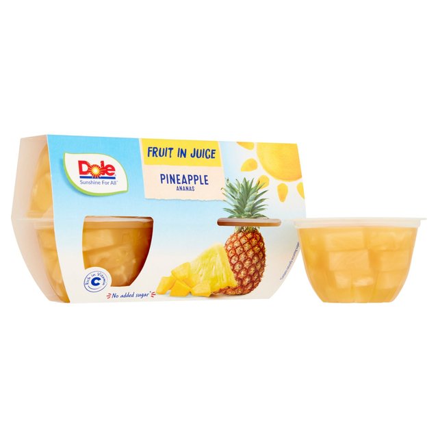 Dole Pineapple In Juice Fruit Pots Multipack    4 x 113g GOODS M&S   