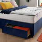 Silentnight Kingsize Divan Bed in blue (British brand)