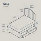Silentnight Comfort Kingsize 4 Drawer Divan Bed - Blue