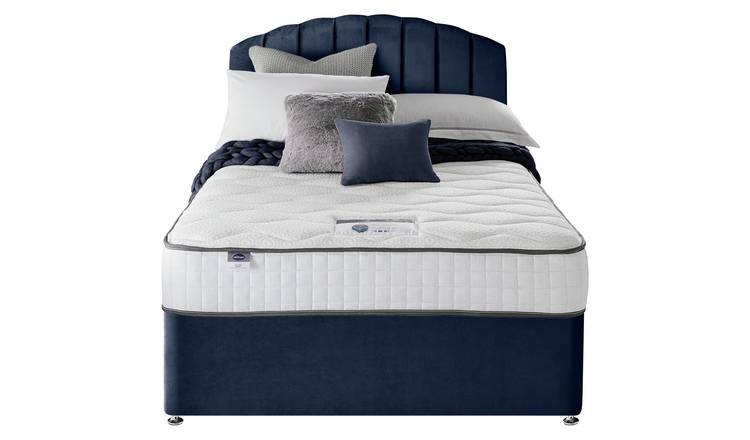 Silentnight Double Divan Bed Set Blue (British brand)