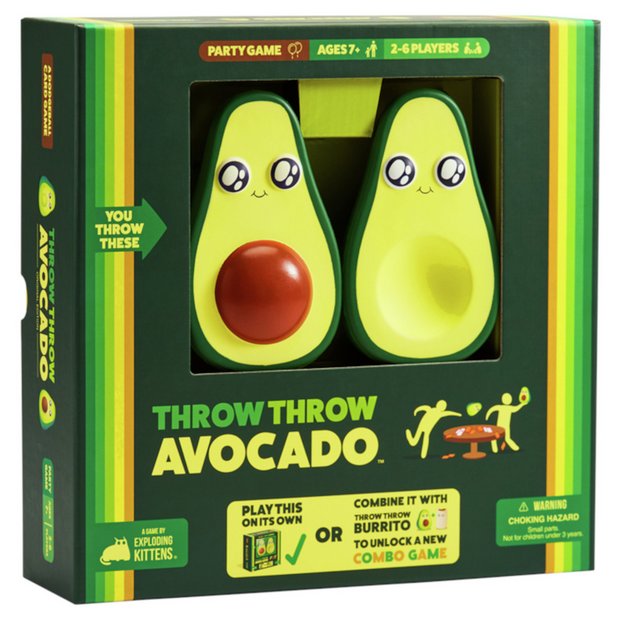 Exploding Kittens Throw Throw Avocado dodgeball card game (British brand)