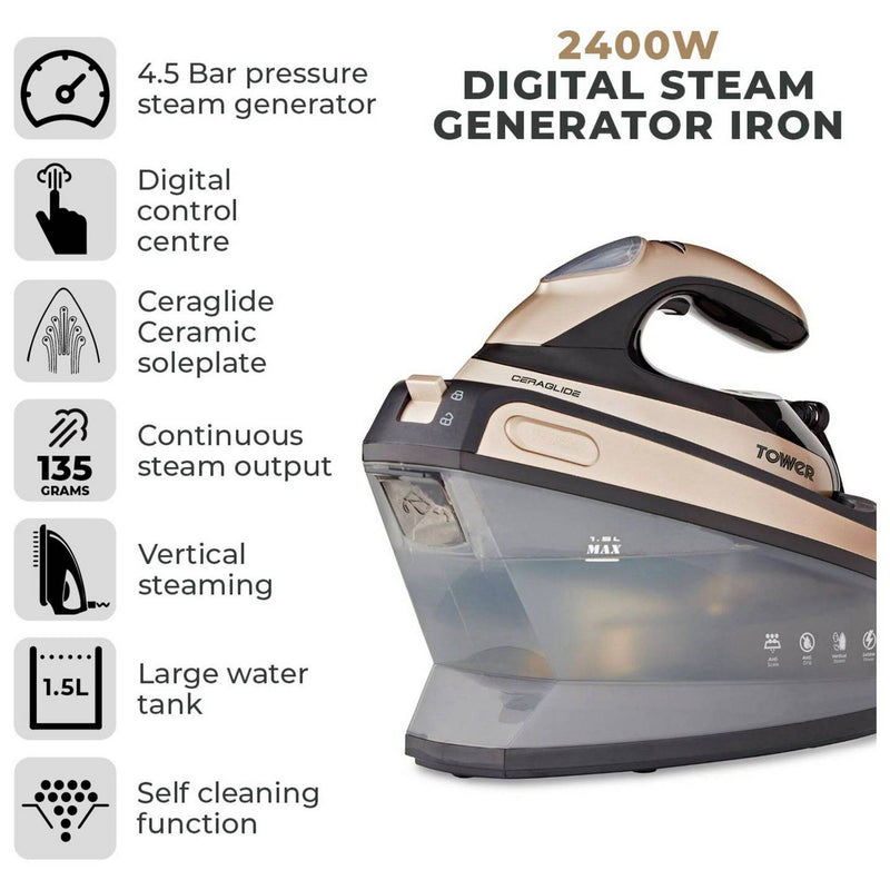 Tower Ceraglide steam generator iron (British brand)