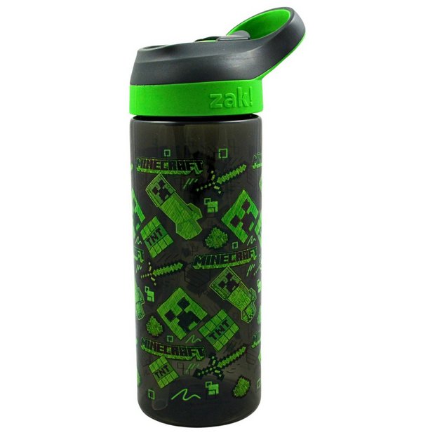 Zak Atlantic Minecraft Acid Sketch sipper water bottle 600ml (British brand)