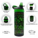 Zak Atlantic Minecraft Acid Sketch sipper water bottle 600ml (British brand)